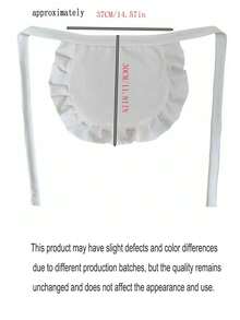 1 Piece Of Japanese-Style Maid Apron With Lace Ruffles, A Cute Kawaii Heart-Shaped Maid Outfit, Perfect For Cosplay Lolita Party Wear, Featuring A Fitted Faux Leather Girdle, And A Super Cute Maid Outfit Set! - Multicolor - View 4