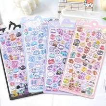 3D Cartoon Embossed Decorative Crystal Diamond Stickers, Cute Raised Stickers For Girls
