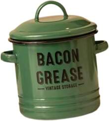 Small Enamel Cooking Pot With Lid Enamel Simmer Pot Sauce Pan Oil Keeper Can Cooking Pot With Lid For Campfire Making Soup, Green - Green - View 8