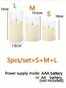 大型塑料LED蜡烛，户外防水无焰蜡烛，电池供电，LED闪烁柱形蜡烛，持久耐用，塑料婚礼蜡烛，桌面烛台灯，适用于餐厅、酒吧、家居装饰、情人节、求婚、氛围蜡烛、情侣用餐蜡烛 - 米色 - 查看 5