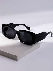 新款复古厚框猫眼时尚眼镜，男女通用简约百搭，适合海滩、派对、街头风格，适合日常佩戴 - 彩色 - 查看 10