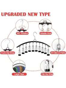 VASA NAMA 2 pcs Soportes Organizadores de Sombreros con Rotación de 360°, Perchas para Sombreros de Clóset, Estantes para Sombreros para Gorras de Béisbol, Organizador de Leggings para clóset - 1 - Ver 5