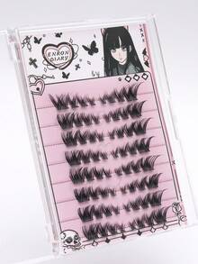 64PCS (8-14mm) Of Fox Eyelash D Curly Mink Eyelash Expansion Kit, Natural Appearance And Soft Personal Long Eyelashes. Lash Clusters,Eye Lash Clusters,Individual Eyelashes,Lashes,Fake Lashes