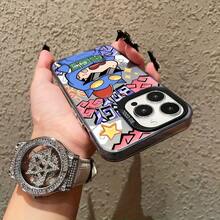 Energetic Black Phone Case With Crayon Shin-Chan Design, Compatible With Apple  Models Including 16, 11, 12, 13, 14, 15, Pro, Plus, Pro Max And Various Other Versions. - Black - View 3