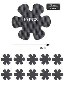 10pcs Flower Design Anti-Slip Shower Tread Sticker, Modern PEVA Non-Slip Shower Stall Mat For Bathroom Home Bathroom Decor Fall Decor Back To School - Dark Grey - View 9