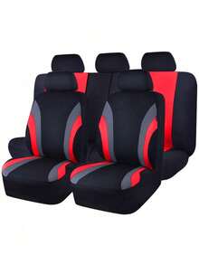9PCS/4PCS Universal Car Seat Covers Full Set, Waterproof Sporty Breathable Seat Protectors With Removable Headrest Covers, Airbag Compatible, Easy Installation For Auto Interior Protection & Decoration - ZYT[Style 8] - View 19