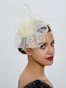 1 pieza Fascinators para mujeres Sombrero de té Sombrero de Kentucky Derby con plumas Sombreros elegantes para boda e iglesia Diadema con fascinator, Accesorios para el cabello