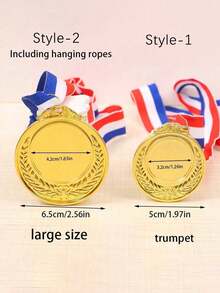 1 Peça Pingente de Metal Personalizado, Medalha com Acabamento de Espiga de Trigo, Material de Liga de Zinco, Medalha de Competição, Medalha Comemorativa de Honra de Evento Esportivo de Maratona, Pode Ser Usado Como Presente de Incentivo (Envio de Alça Aleatória, Usamos Artesanato a Laser, Sujeito ao Produto Físico Recebido) - Multicolorido - Visão 10