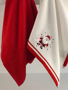 2 Packs New Year's Themed Embroidered Kitchen Towels - 100% Cotton Towels - New Year's Gift