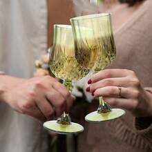 1/3/6/12/24 piezas Vasos de vino reutilizables con relieve vintage, Vasos de champán y cócteles resistentes, Vasos para jugo, Adecuados para fiestas, bodas