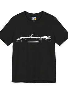 911 Shirt W 992 Turbo Cabriolet Silhouette  911 Turbo & Turbo S Cab Model Years 2020 2021 2022 2023 2024 2025 TShirt Car Lover Gift - 款式18 - 查看 1