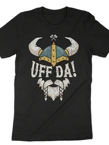 Uff Da Shirt, Norwegian Saying Shirt, Nordic Scandian Shirt, Scandian Heritage, Scandian Exclamation, Viking Helmet And Beard - 款式28 - 查看 1