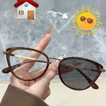 Y2k Cold Tea Colored Cat Eye Glasses For Women Clear Glasses Accessories