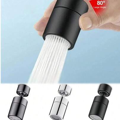 新款双模式厨房水龙头喷头过滤器，360°旋转可调节防溅水龙头起泡器，厨房水槽水龙头起泡器，家居浴室装饰秋季浴室配件