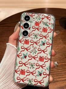 1 件圣诞蝴蝶结礼盒圣诞树礼物手机壳软保护套兼容 17/17 Air/17 Pro/17 Pro Max、Honor、Redmi、Galaxy A04e/12/A13/A14/A34/A50/A52/A53/A54/S21/S22/S23/S24/S25/S25Ultra、6A/7A/8A、12T/13T - 無色 - 查看 1