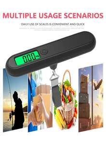 [Hot ]1PC Practical Portable Handheld Scale - Non-Gravity Electronic Scale - Fishing Scale - Digital Electronic Scale - Baggage Scale - LCD Green Background High-Definition Display - 50KG/110LB Large Range - Multiple Function Keys