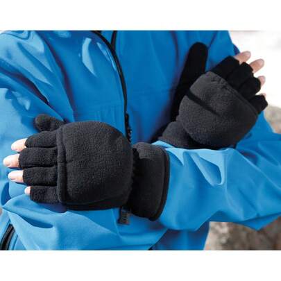 Result Unisex Winter Essentials Palmgrip Glove-Mitt (Black) - 100% Polyester - (BC3059)