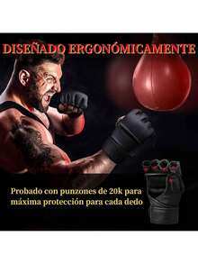 Bebeay Guantes de Box para Hombres y Mujeres, Guantes de para Boxeo, Boxing Gloves para Adulto, Adecuados Artes Marciales Mixtas, Muay Thai, Bolsa Pesada Entrenamiento, Kickboxing,, 12oz - Negro -1 - Ver 2