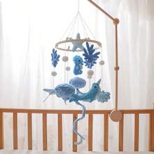 Handmade Baby Sheep & Star & Moon Bed Bell, Baby Mobile Crib, Cute Animal Shaped Toys, Educational, Improve Hand-Eye Coordination, Prevent Myopia, Nursery Room Decor, Mixed Colors, Newborn Rattle Toys, Best Gift For Parent-Child Interaction, Birthday, Christmas