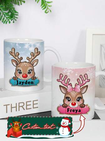 1 PC Custom Name Personalized Gift White Mug, Unique Gift For Special Occasions, Personalized Photo Coffee Mug, Custom Camping Mug, Custom Christmas Gift, Personalized Anniversary Photo Mug, Perfect Gift For Family, Friends And Baby, Custom Mug, Custom Coffee Mug