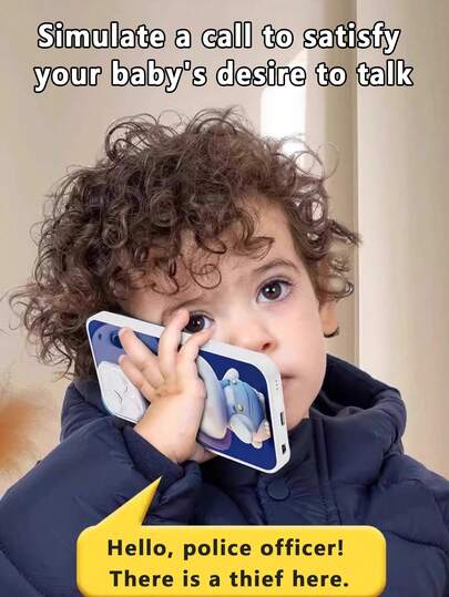 1pc Children's Educational Multifunctional Learning Phone, Baby Toy With Music, Simulation Phone For Boys And Girls, Holiday Gift