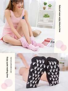 1 Pair Gel Hand Mask Gloves, Foot Mask Leg Warmers, Moisturizing Gel Hand & Foot Care Leg Warmers, Silicone Moisturizing Hand Gloves, Moisturizing Foot Leg Warmers, Gel Leg Warmers, SPA Hand Mask Gloves, Skin Care Gloves, Silicone Foot Gloves, Hand And Foot Care Tools - Multicolor - View 4