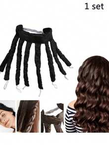 1pc No-Heat Hair Curler, Headband, Soft No-Heat Hair Curler, Heatless Hair Curler For Overnight DIY Hairstyle Tool - Multicolor - View 13