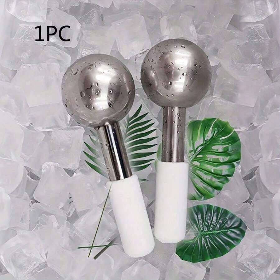 1PC Globes Cold Hot Stainless Steel Roller Skin Beauty Spa Cooling Globe Massage Ball Face Care Cryo Freeze Stick,Beauty,Skin Care Products,Spa,Self Care,Skin Care Tools,Face Care,Esthetician Supplies,Massage,Face Massage,Face Roller - 彩色 - 查看 1