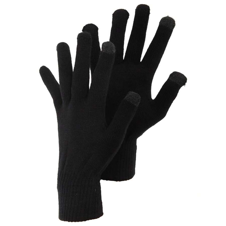 Universal Textiles Mens IPhone/IPad Mobile Touch Screen Magic Gloves (Black) - 100% Mixed - (GL308) - Black - View 1