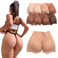 1 PC High Quality  Thick 100% Soft Silicon Butt Padded Women's Underwear Body Shaper Butt Lifter Silicon Buttocks Pants Hips Pad - 彩色 - 查看 1