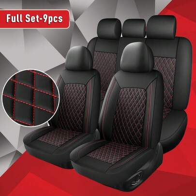 [Luxury Quilted Car Seat Covers] Luxury Quilted Universal Size Car Seat Covers For Five-Seater Models,Car Seat Cover Full Set,Car Accessories