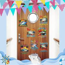Fall Cruise Door Magnet - 16 Pcs Halloween Large Ship Decorations Funny Mailbox Covers Magnetic Cute Blue Pumpkin Cabin Anchor Stateroom Stickers Decals For Fridge Refrigerator Party Decor - 家庭裝-9件套 - 查看 6