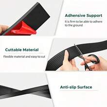 0.9m Self-Adhesive Door Threshold Ramp Trim, Self-Adhesive Sloped Pad, Threshold Transition Strip, Easy To Install, Suitable For Doorways And Home Decor - Multicolor - View 6