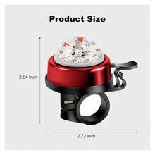 Aluminum Alloy Compass Bicycle Bell For Handlebars, Loud And Clear Sound, 22.2mm Bicycle Horn For Cyclists | Men's Mountain Bike Accessories | Loud Horn Bicycle Accessories - Multicolor - View 6