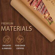 Rollo de papel de carnicero marrn para ahumar carne, sin encerar, 12x 60 pies, papel de envoltura de melocotn para ahumar carne, pechuga, cangrejo de ro o camino de mesa - marrón 60 pies - Ver 4