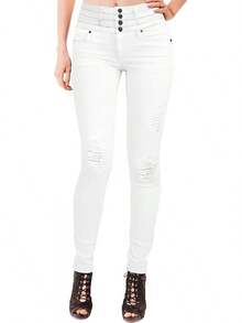 Ripped Pants-white