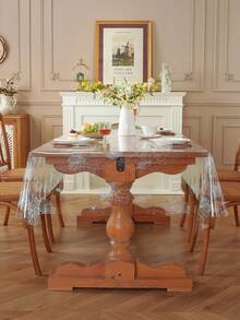 0.13mm Thick Transparent Plastic Tablecloth Protector, 100% Waterproof And Oil-Proof, Suitable For Dining Tables, Parties And Holidays - Multicolor - View 6