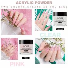NOCIS 高品质亚克力美甲套装，包含透明粉色、裸粉色、不泛黄的液体、刷子、清洁剂和专业美甲工具，在家即可打造沙龙级美甲效果！ - 彩色 - 查看 2