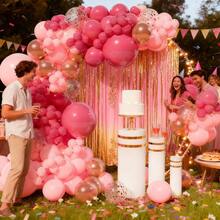 109Pcs Pink & Rose Gold Balloon Kit, Create Romantic Party Vibe In Seconds, Perfect For Birthdays, Baby Showers,Christmas, Bachelorette Parties, Bridal Showers, Girl Themed Events, Anniversaries Festive Celebrations