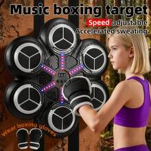 儿童高级音乐拳击机——配备智能无线拳击训练套装（含拳击手套）、壁挂式音乐拳击游戏机（配备LED灯）以及拳击靶练习器材，非常适合居家、办公室和健身房使用。这款创意玩具专为3-12岁及以上男孩女孩设计，也是万圣节、圣诞节、复活节和生日的绝佳礼物。 - 彩色 - 查看 3