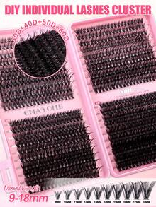 CMAYOME 800pcs Eyelash Extension Kit, DIY Eyelash Extension Set, 30D+40D+50D+60D (9-18mm) Individual Lash Cluster Kit, D Curl Eyelash Extension Set, Includes Glue, Sealant And Eyelash Extension Tools, Suitable For Daily Use, Parties, Travel, Or As A Gift For Family And Friends, Eyelash Clusters, Eyelash Glue, Colle Faux Cils Duo. - Multicolor - View 7