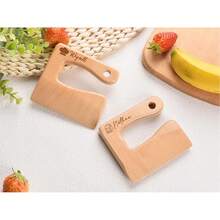 2 Pieces SetPersonalized Kids Chef Set - Wooden Cutting Board & Pretend Play Kitchen Tools, Educational Gift For Toddlers 3-5, Custom Name Engraved - Two-piece Set - View 4