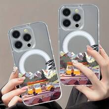 Compatible con phone 16 Pro, 15/14 Plus, 13/12/11 Pro. Nueva funda magnética transparente de acrílico con diseño clásico y resistente. Funda de alta calidad para hombres y mujeres. - Colores mixtos 1 - Ver 8