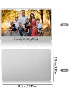 1pc Personalized Metal Wallet Card With Picture And Text, Custom Photo Text Engraved Wallet Insert For Husband Dad Men Gift Your Loved Ones A Personalized Metal Wallet Card That Holds A Special Photo And Heartfelt Message. - Multicolor - View 15
