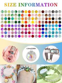 About 960PCS 6mm Glass Beads Bracelet Making Kit,24 Assorted Colorful Glass Beads For Bracelet And Jewelry Making And DIY Crafts,Friendship Bracelets - Bead - View 3
