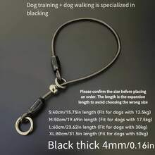 Durable Dog P Chain With Metal Ring And Soft Padded Handle - Suitable For Large, Medium And Small Dogs Anti-Pull Training Collar - Sturdy & Comfortable, Ideal For Walking And Training, Dog Collar