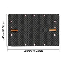 Magnetische Windschutzscheiben-Abdeckung mit erweiterter Oxford-Tuch Schneeabdeckung Extra-Groß, verstärkte Winter Frontscheiben Schneeabdeckung frostbeständig und kälteresistent Oxford-Gewebe, windabweisende Befestigungsriemen, Rückspiegel-Schutz, Anti-Eis/Frost Design, reflektierende Sicherheitsstreifen, UV- und Sonnenschutz, passend für die meisten Fahrzeugmodelle, einfache Installation, Winter Kfz-Zubehör