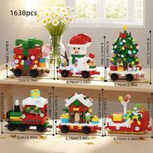 Christmas Building Block Set, Includes Rotating Christmas Tree, Gingerbread House, Christmas Train, Santa Claus, Christmas Stocking, Reindeer, Santa Claus, Apple House, Christmas Tree, Vintage Christmas Snow House, Holiday Decor Building Block Set, Creative Adult Holiday Gift, Adult Building Block Set, Suitable For Home Decor, Office Decor, Living Room Display, Home Accessories, New Year Gift, Party Gift, Christmas Gift - Multi-colored Christmas Tree House - View 21