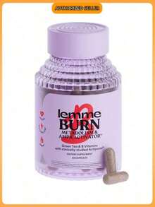 Lemme Burn – Belly Fat & Metabolism Booster Men & Women – AMPK Activator With Actiponin ®   Gynostemma, Green Tea Extract, B6 & Methyl B12 – Clean Energy & Fat Loss Support – 60 Veg Capsules (Pack Of 2) - 1 BOTTLE - 查看 13