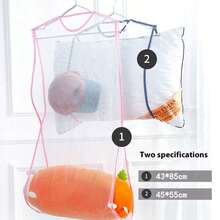 Household Pillow Drying Net Bag, Dedicated Drying Rack, Windproof Foldable Storage Drying Net Bag, Suitable For Daily Home Use - Multicolor - View 6